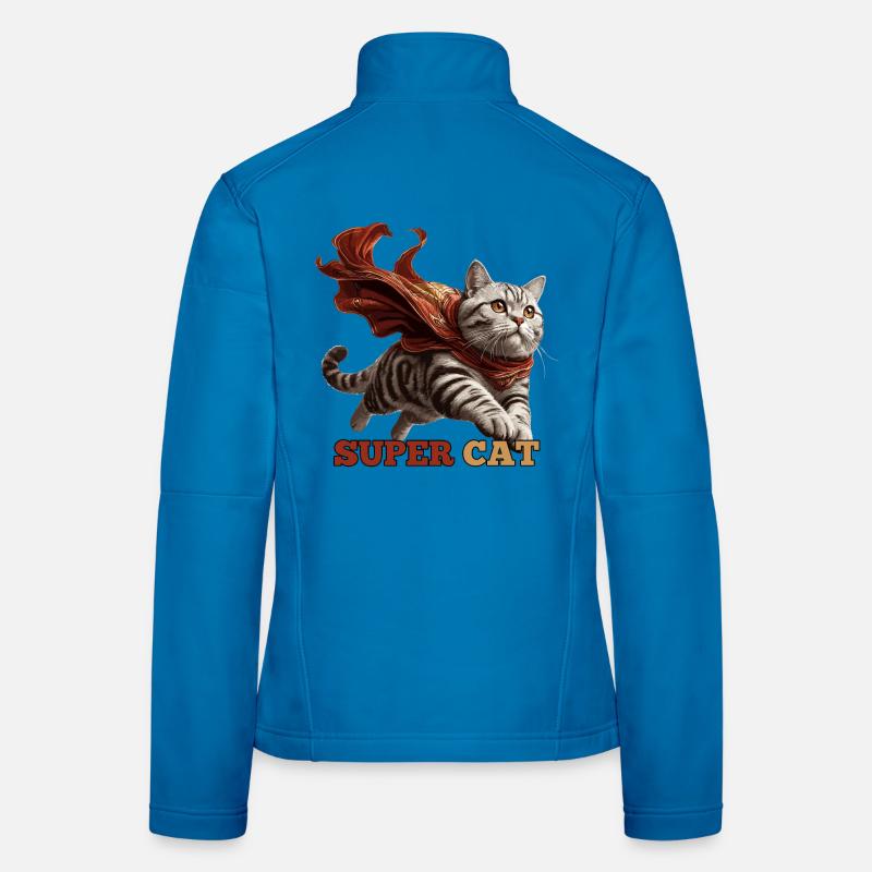 Super chat British Shorthair BKH Tabby Veste en tissu softshell Femme