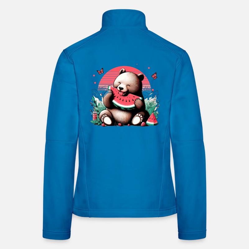 Pastèque Arbusik ours cadeau délicieux Veste en tissu softshell Femme