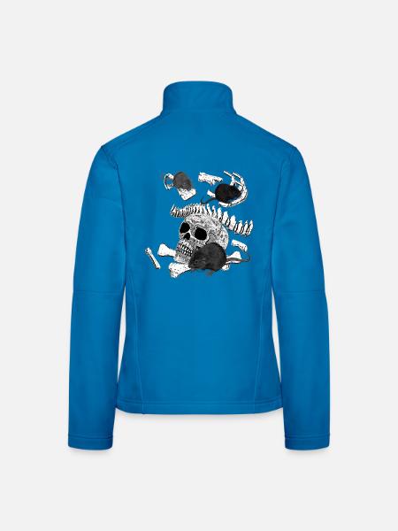 Menschenknochen, Ratte, geburtstagsgeschenk Mann - Frauen Softshelljacke - Lichtblau - Hinten