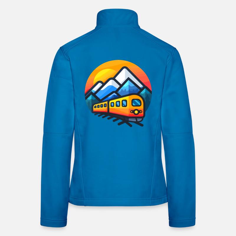 Style de dessin animé de train Veste en tissu softshell Femme