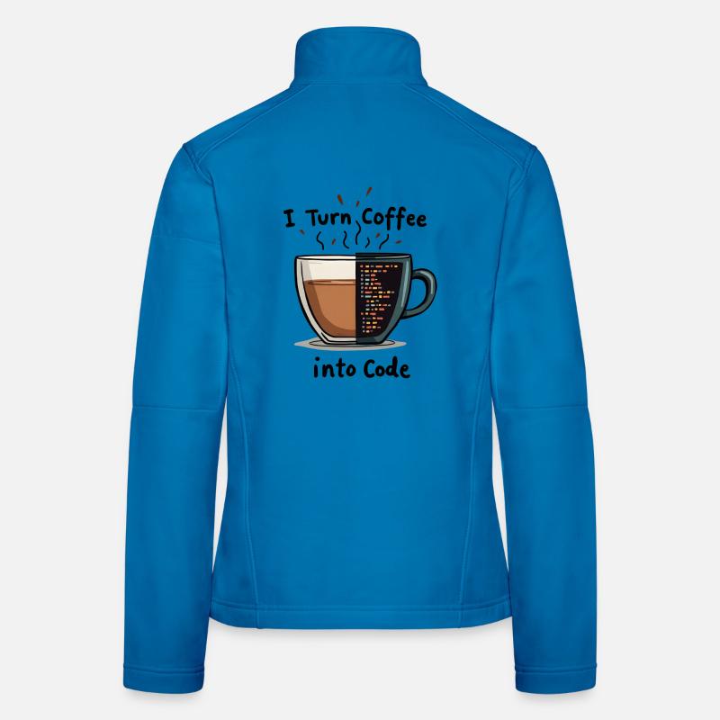 Coffee into Code Women's Softshell Jacket