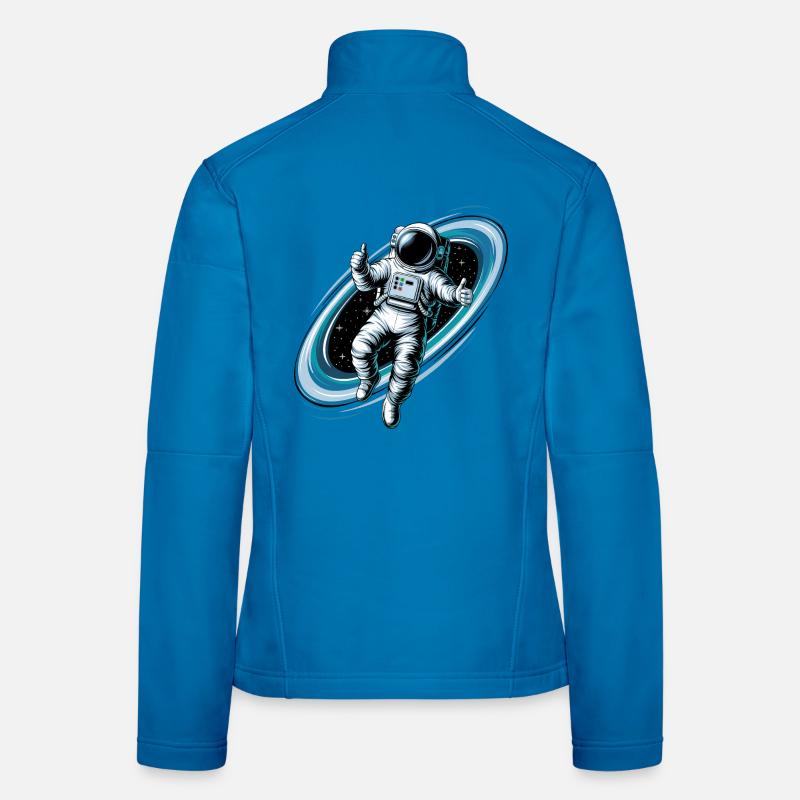Un astronaute cool dans l’espace avec le pouce levé Veste en tissu softshell Femme