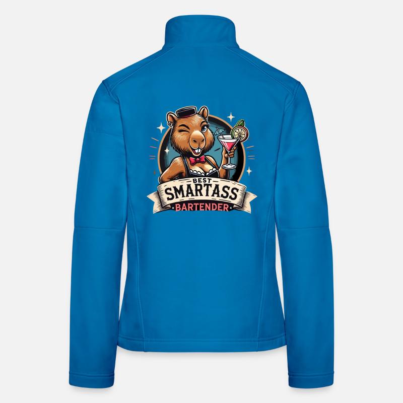 Bartender Barmaid Capybara Capy Gift Women's Softshell Jacket