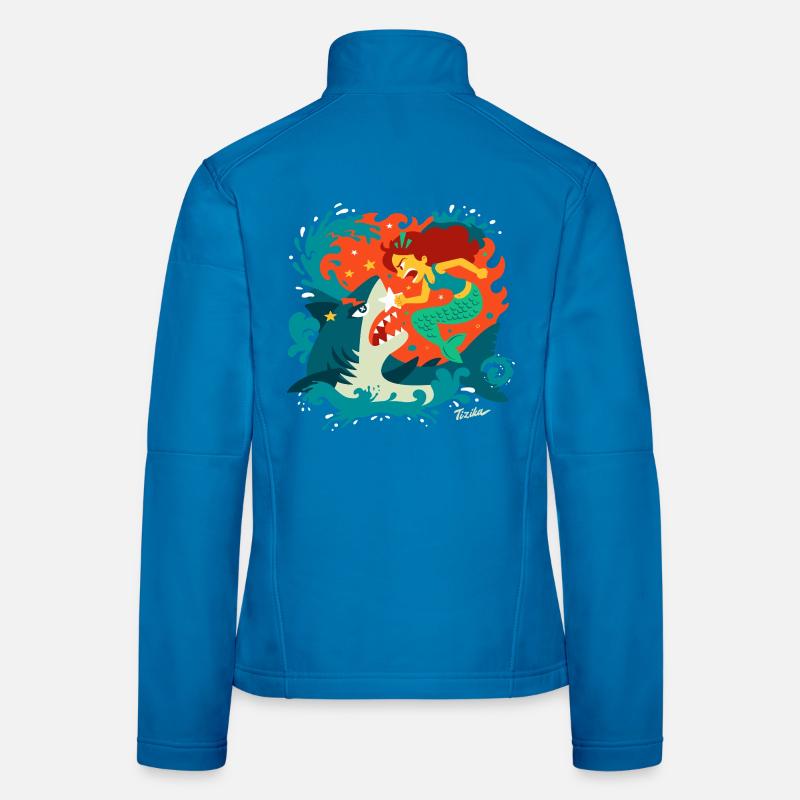 Sirène versus Requin Veste en tissu softshell Femme