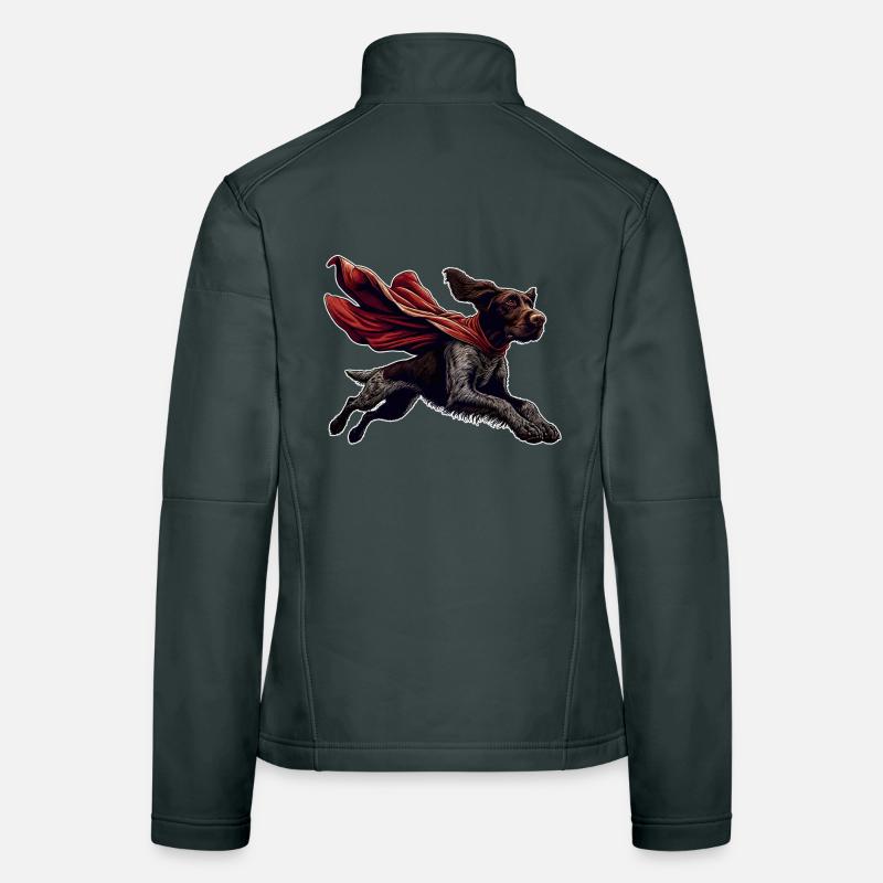 Super Dog German Wirehaired DD Pointer Gift Women's Softshell Jacket