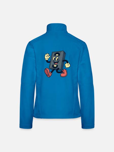 Happy VHS-Kassette - Frauen Softshelljacke - Lichtblau