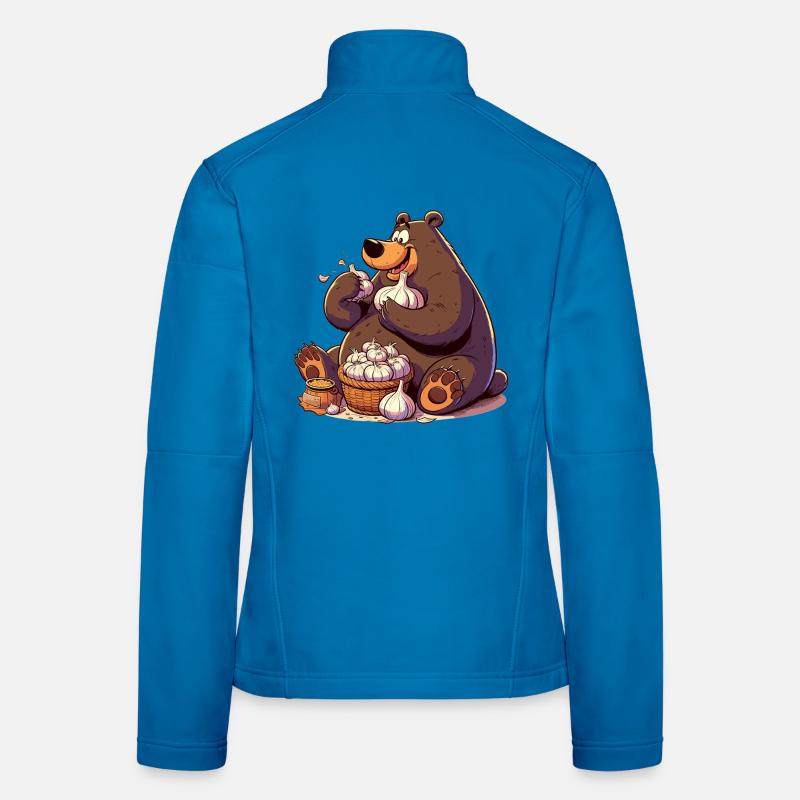 Knoblauch Bär lecker Knofi Geschenk Frauen Softshelljacke