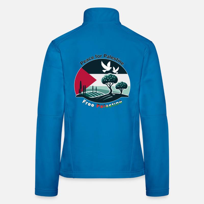 Peace for Palestine - Women's Softshell Jacket - light blue
