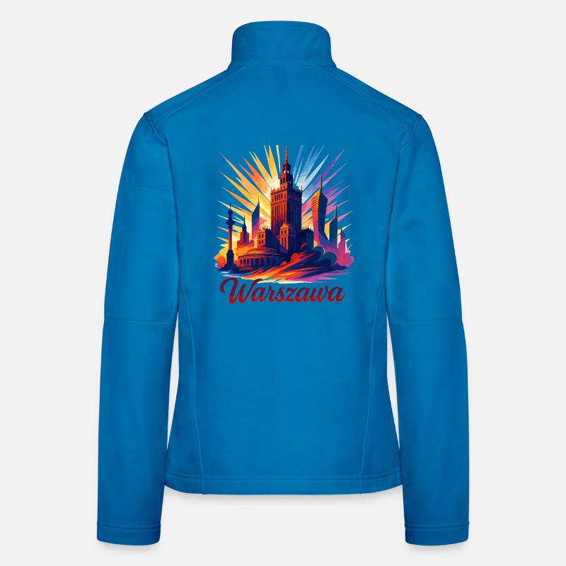 Varsovie Warszawa Capitale Pologne Cadeau Veste en tissu softshell Femme