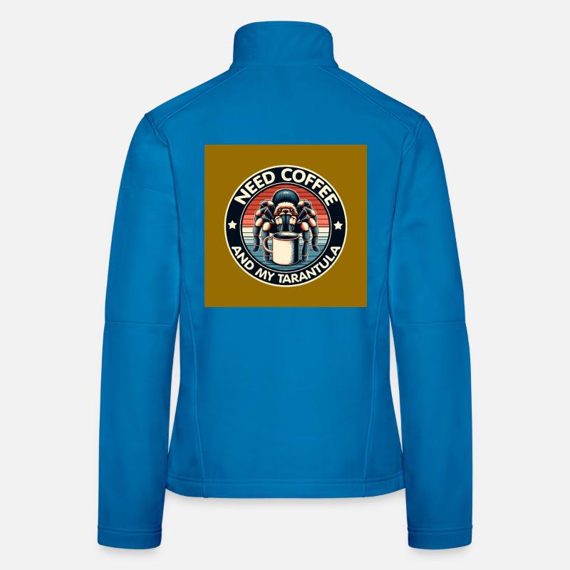 Just need coffee and my spider tarantula - Women's Softshell Jacket - light blue