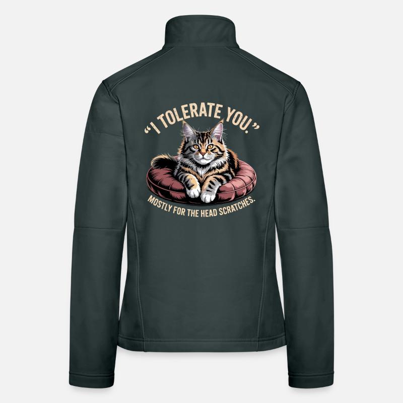 Tête Gratter Chat Veste en tissu softshell Femme