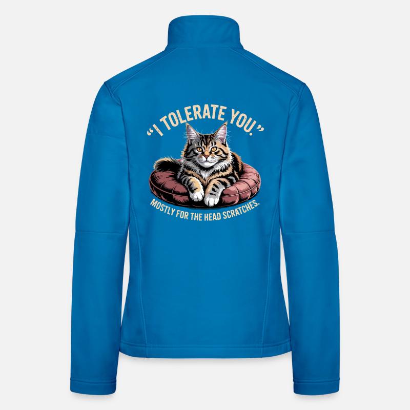 Tête Gratter Chat Veste en tissu softshell Femme