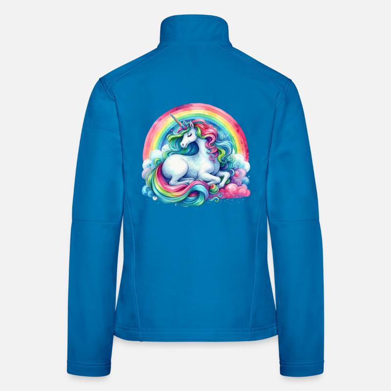 Regenbogen Traum Einhorn Frauen Softshelljacke