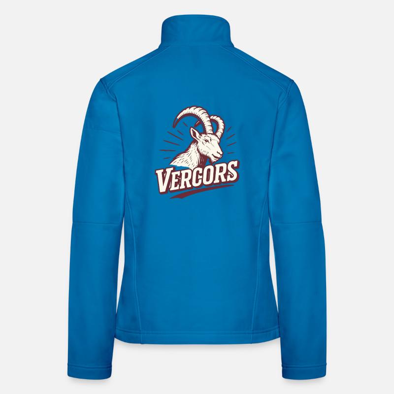 Vercors Ibex Retro Emblem - Women's Softshell Jacket - light blue