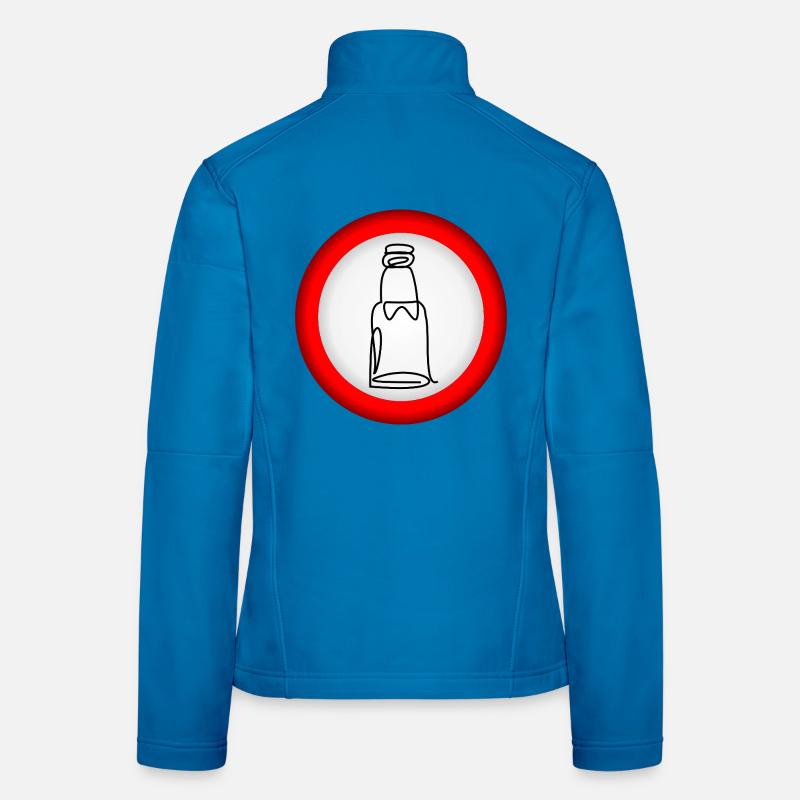 VERBOT BIERFLASCHE Frauen Softshelljacke