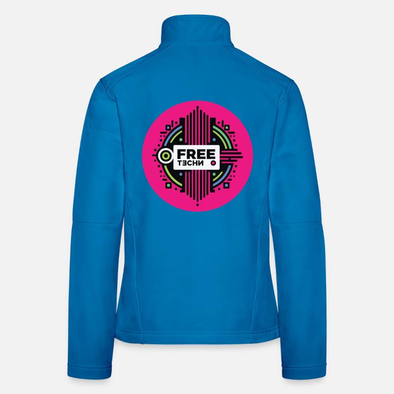 FREE TECHNO #2 – lass uns reden. Frauen Softshelljacke