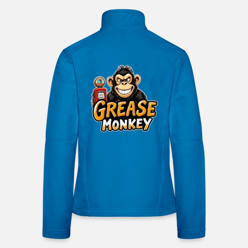GreaseMonkey Grinning Mechanic Women's Softshell Jacket