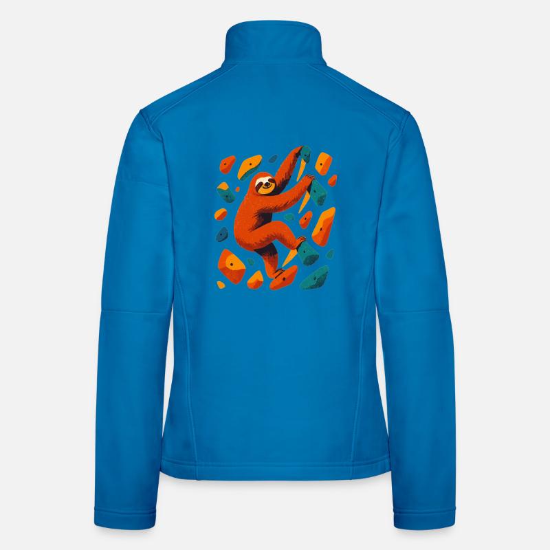 Bouldering Sloth Climbing Hall Gift Women's Softshell Jacket