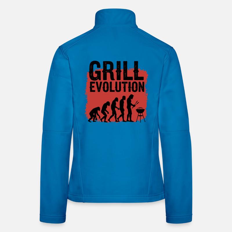 Grill Evolution Funny Grill Master Saying Women's Softshell Jacket