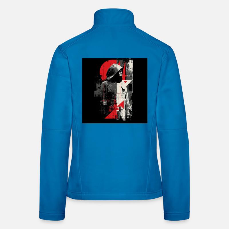 Geometric Shadow Pullover Hoodie Women's Softshell Jacket