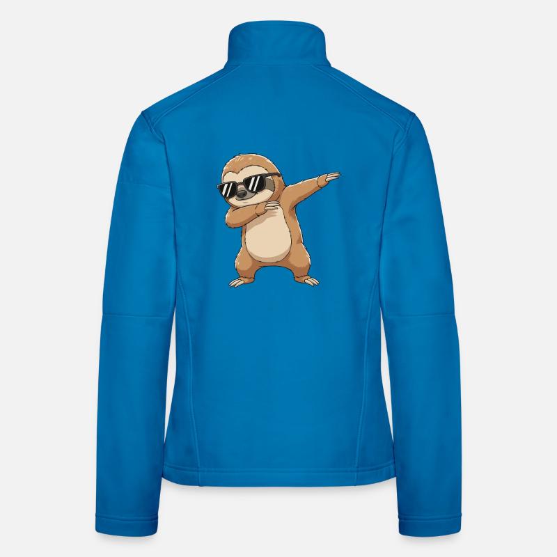 Dessin animé Cool Dab Sloth Veste en tissu softshell Femme