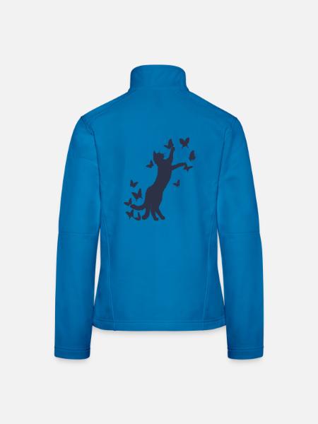 Nekomata Yokai Silhouette – Japanische Mythologie - Frauen Softshelljacke - Lichtblau