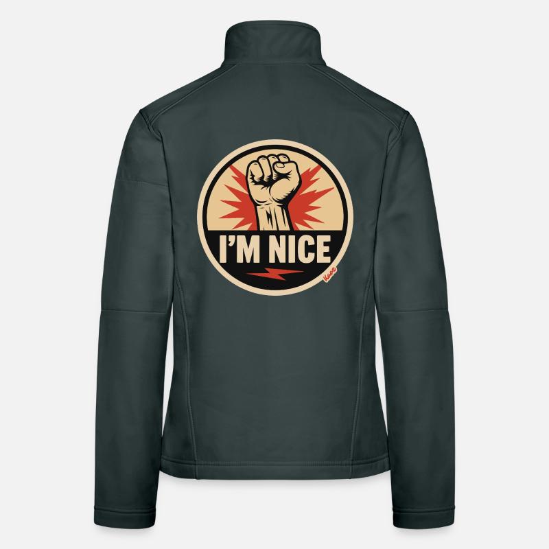 Déclaration de « Je suis gentil » Veste en tissu softshell Femme