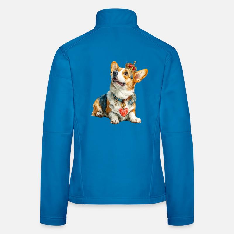 Royal Corgi - Women's Softshell Jacket - light blue
