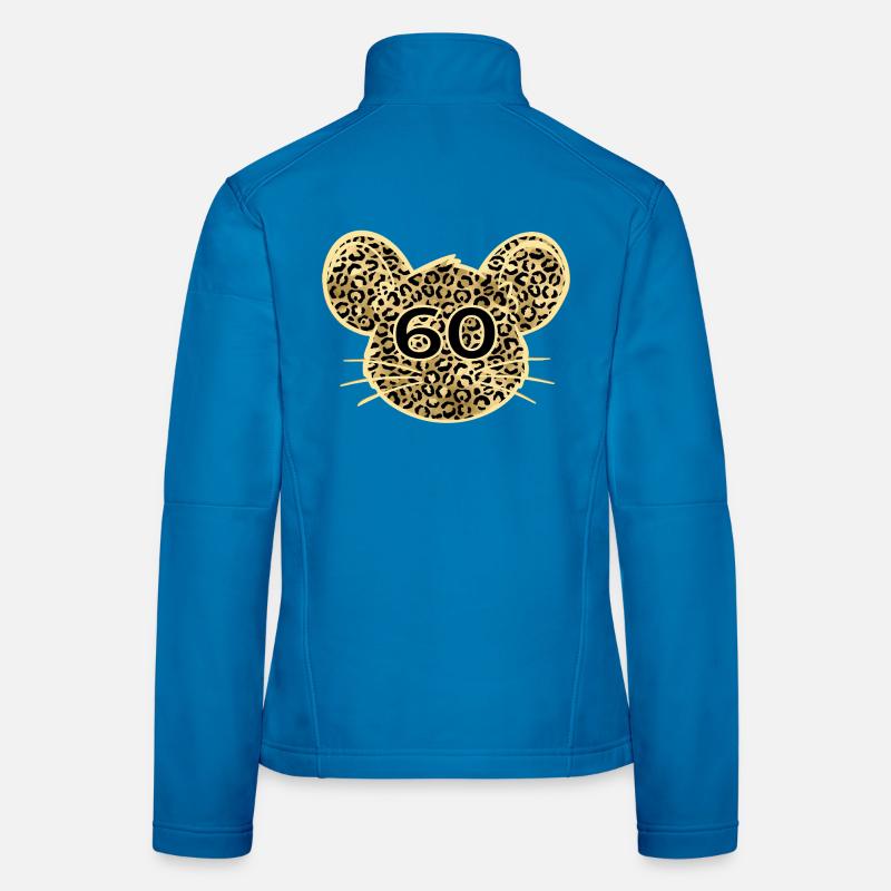 60th Birthday Leopard Mouse Women's Softshell Jacket