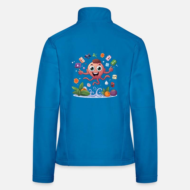 Colorful fruit squid - Women's Softshell Jacket - light blue