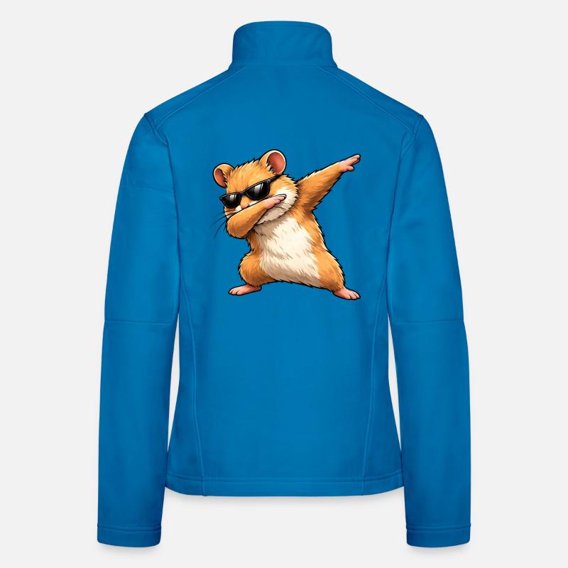 Tamponnement du hamster doré Veste en tissu softshell Femme