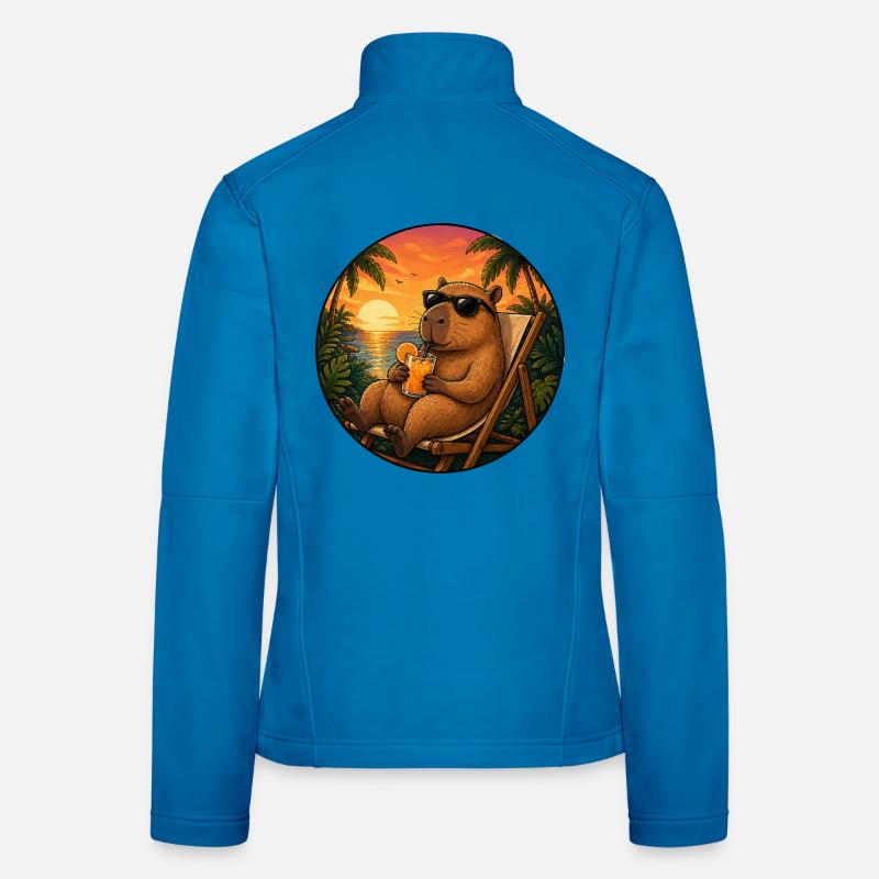 Capibara im Strandkorb Frauen Softshelljacke