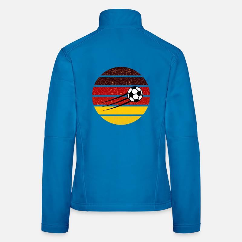 Football Circle Germany Retro Gradient Women's Softshell Jacket
