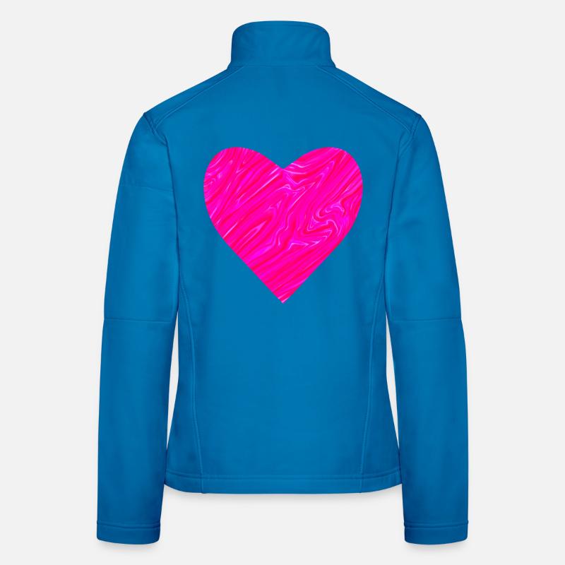 Neon Herz zum Muttertag Frauen Softshelljacke