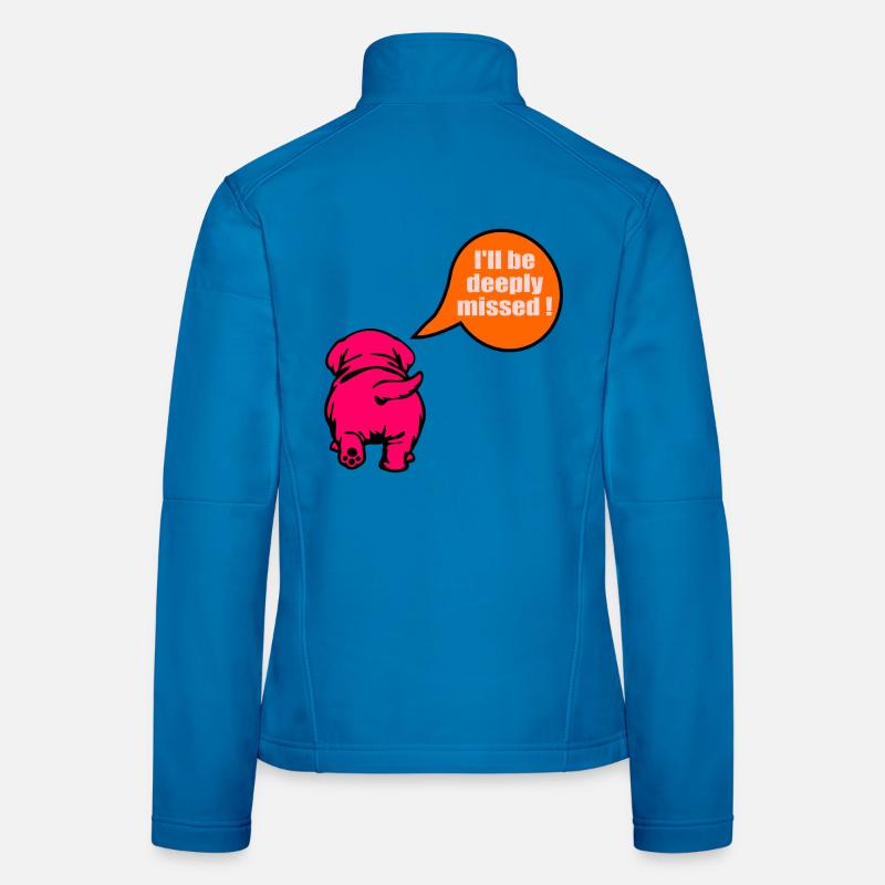 Chien d’adieu drôle Veste en tissu softshell Femme