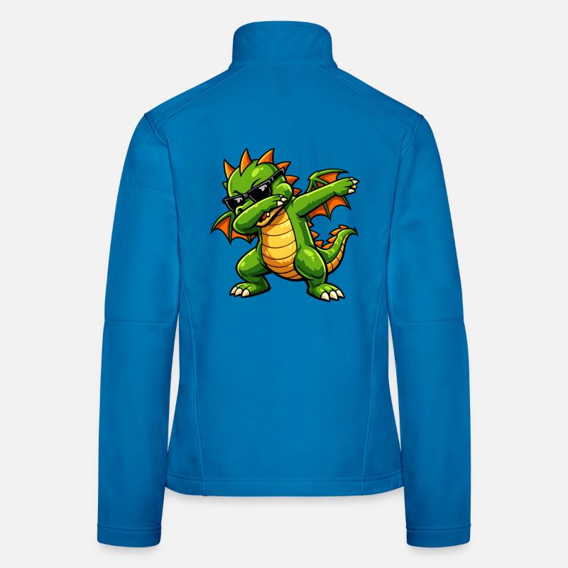 Süßer Dabbing Drache Frauen Softshelljacke