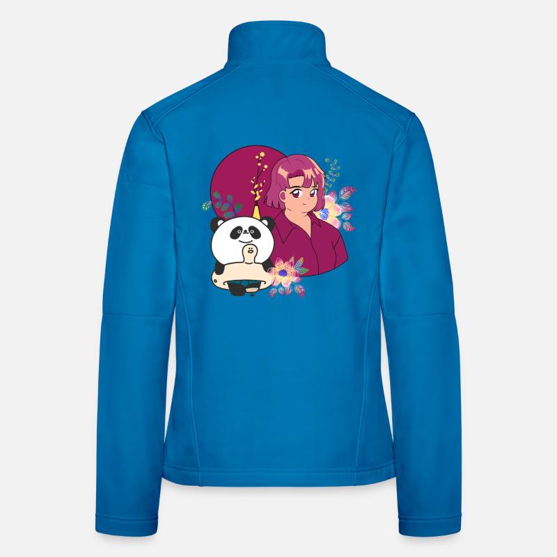 Kawaii Panda & Summer Prosthetic Women's Softshell Jacket