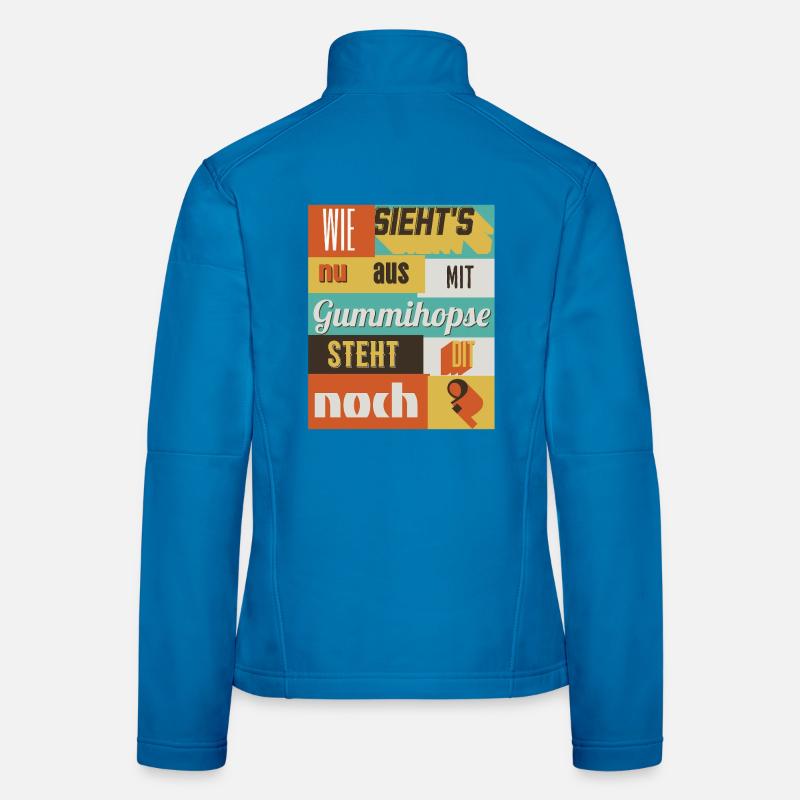 Gummihopse Spruch Retro Design - Frauen Softshelljacke - Lichtblau
