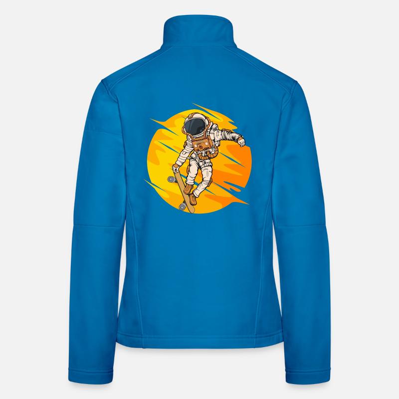Saut en skateboard d’astronaute Veste en tissu softshell Femme