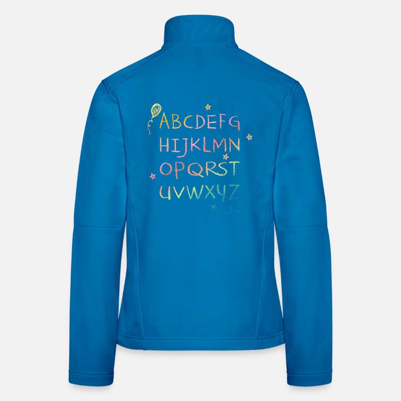 Regenbogen Kreide-Alphabet mit Sternchen Frauen Softshelljacke