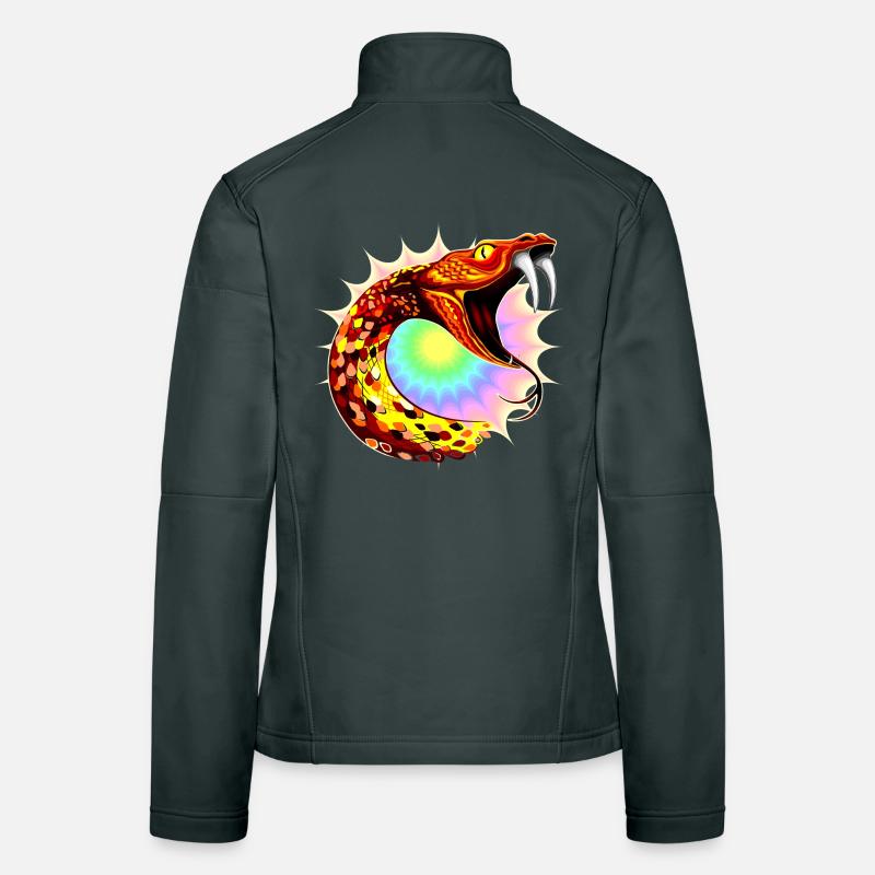 Kosmische Schlange Frauen Softshelljacke