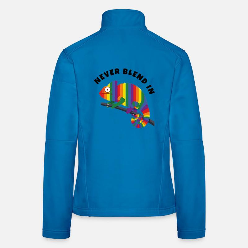 Rainbow Chameleon Pride Month Women's Softshell Jacket