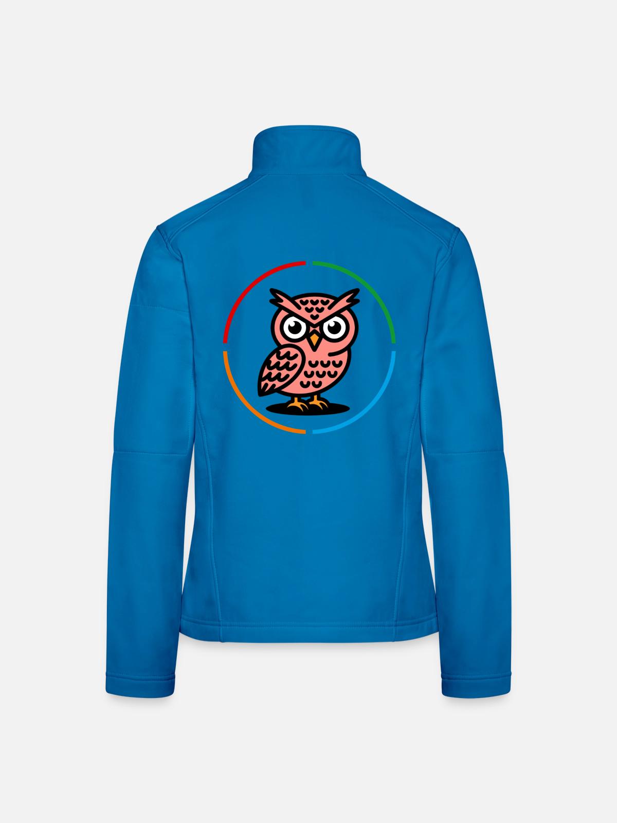 Eule im Farbkreis - Frauen Softshelljacke - Lichtblau - Hinten