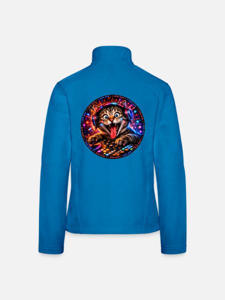DropWild Milo DJ cat - Frauen Softshelljacke - Lichtblau - Hinten