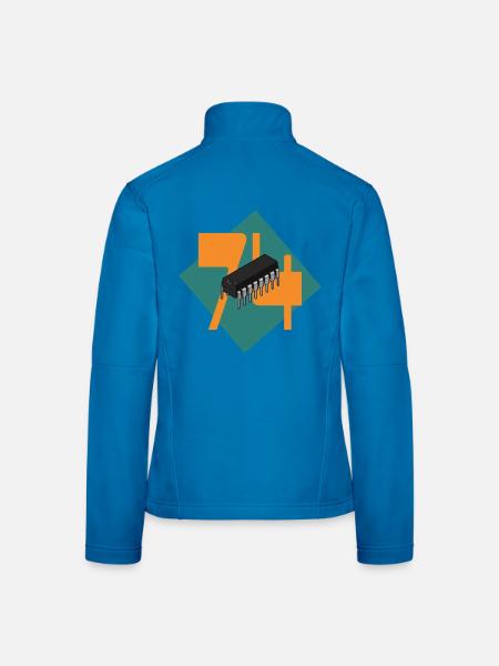 74 Series – Retro Logic Chip V4 - Frauen Softshelljacke - Lichtblau - Hinten