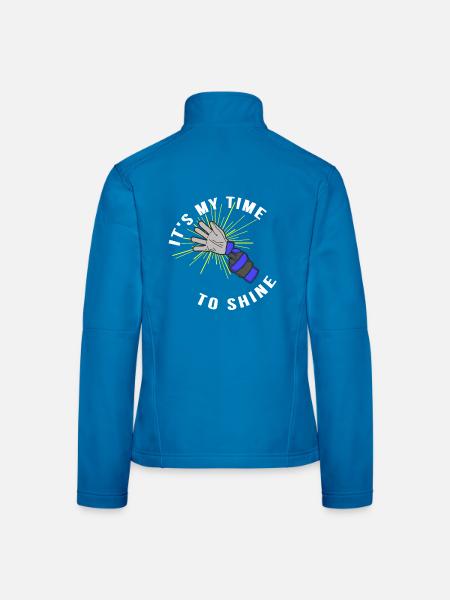Es ist meine Zeit zu glänzen - Frauen Softshelljacke - Lichtblau - Hinten
