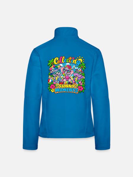 Sonnige Momente - Frauen Softshelljacke - Lichtblau - Hinten