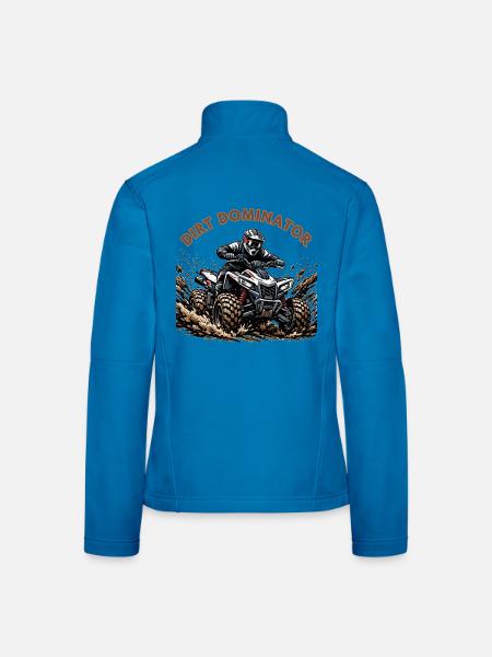 Dirt Dominator Quad ATV Offroad Schlamm Action - Frauen Softshelljacke - Lichtblau - Hinten