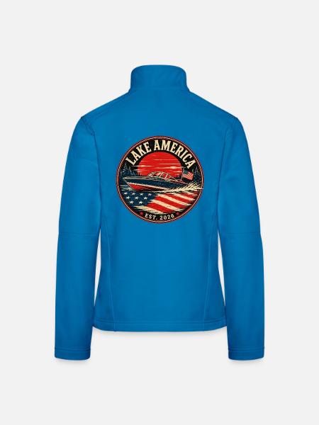 Lake America est 2026 politischer Humor - Frauen Softshelljacke - Lichtblau - Hinten