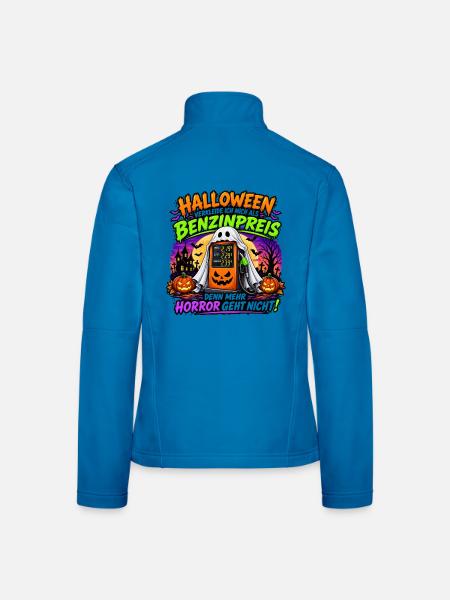 Halloween Benzinpreis Spuk - Frauen Softshelljacke - Lichtblau - Hinten